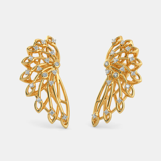 550 Gold Studs Earring Designs Online In India 2018 Bluestone The Zwina Stud Earrings