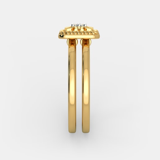 Diamond Ring In Yellow Gold (6.5 Gram) With Diamonds (0.060 Ct)