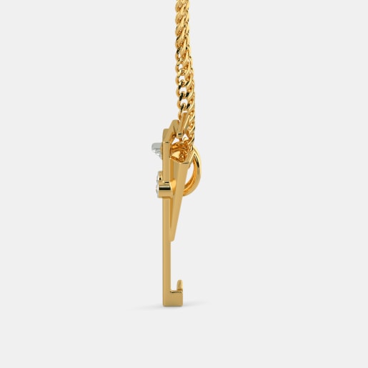 Diamond Pendant In Yellow Gold (3.06 Gram) With Diamonds (0.020 Ct)