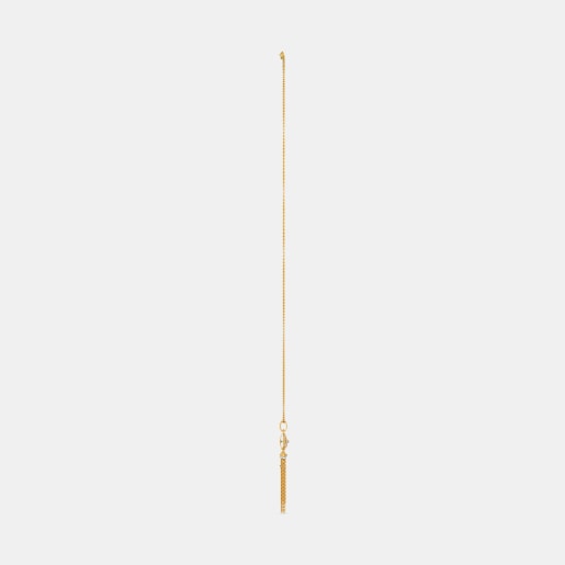 Diamond And Pink Tourmaline Necklace In Yellow Gold (10.8 Gram) With Diamonds (0.290 Ct)